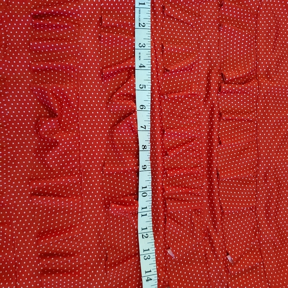 Vandana red with white polkadot medium sleeveless dress. - Picture 9 of 12